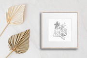 Line Art Tropical Flowers & Leaves, a Decorative Illustration by La Petite Line Art (Thumbnail 11 of 12)