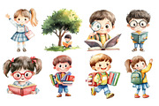 School Kids Clipart PNG, an Illustration by SinaCreation (Thumbnail 3 of 5)