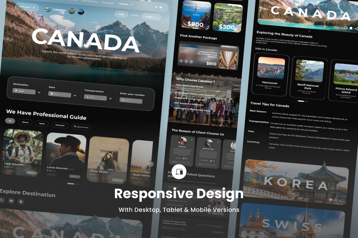 Celestour - Adventure Travel Landing, a Landing Page Template by twinstd (Photo 3 of 5)