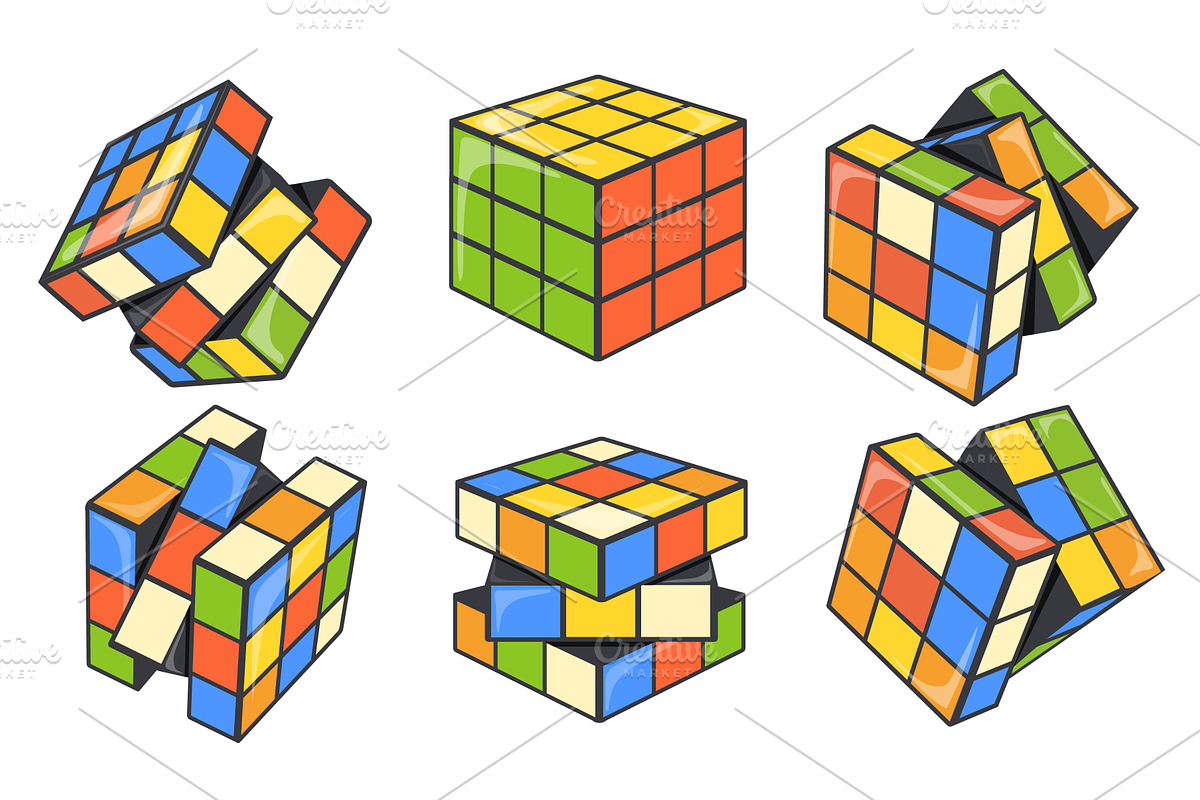 Rubik cube. Rubiks cubes creative, a Graphic by Stock-Smart-Start