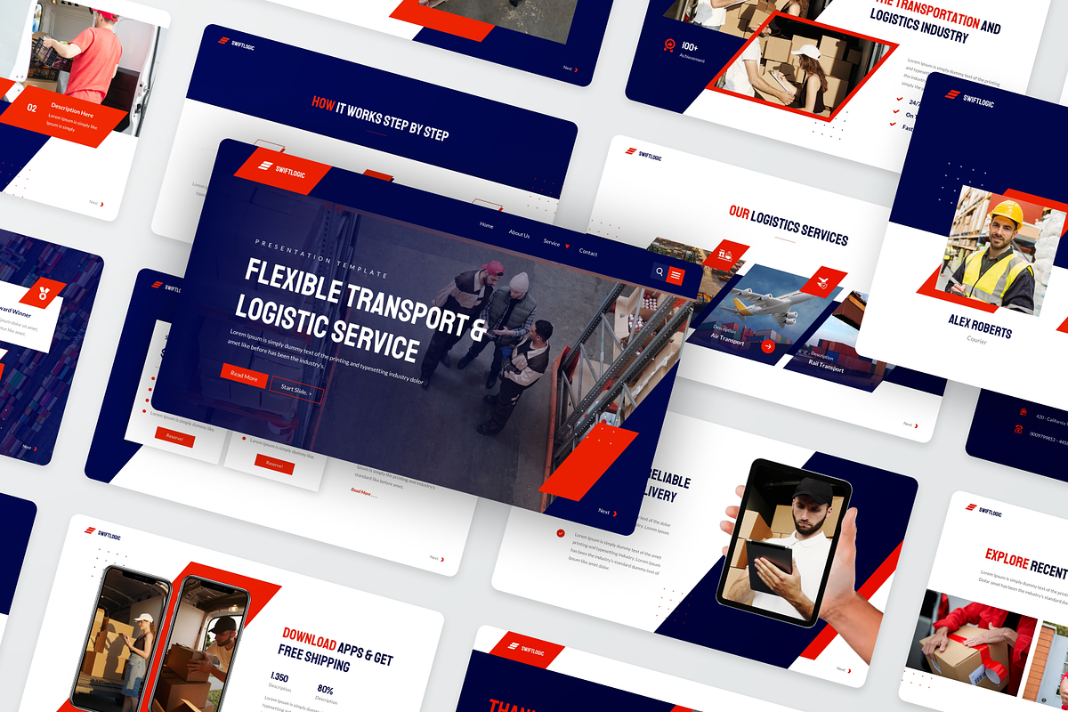 Logistic Shipping PowerPoint, a Presentation Template by SquidPixey (Photo 5 of 6)
