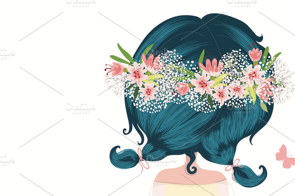 Set with cartoon girls - Cute girls, a Decorative Illustration by StudioLondon (Photo 11 of 12)
