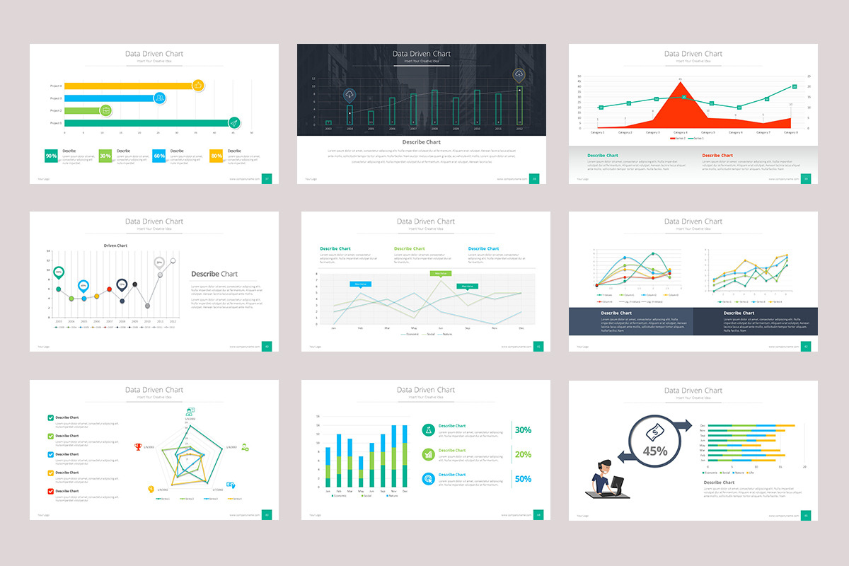 Organizational & Data Chart, a Presentation Template by Stock Shape (Photo 6 of 8)