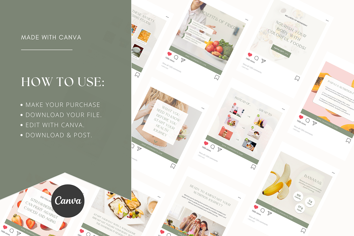 Nutrition Social Media Templates, a Social Media Template by Gebers Marketing & Design (Photo 7 of 10)
