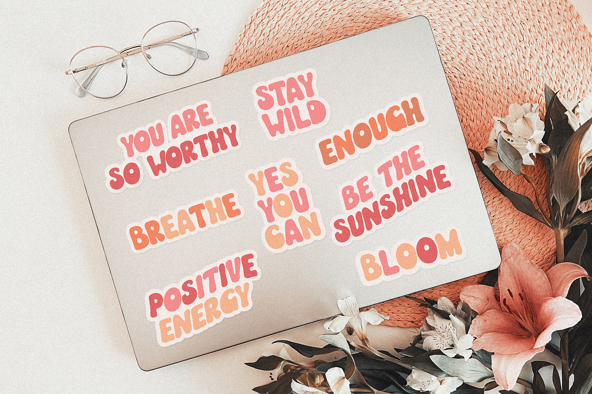 Crush Bubble Retro Font, a Handwritten Font by BarcelonaShop (Photo 3 of 9)