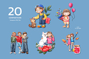 Forever Friends – Watercolor Kids, a Person Illustration by CreativeValuation (Thumbnail 3 of 12)