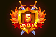 Game level up badge. Winner trophy, an Object Illustration by Stock-Smart-Start (Thumbnail 2 of 3)