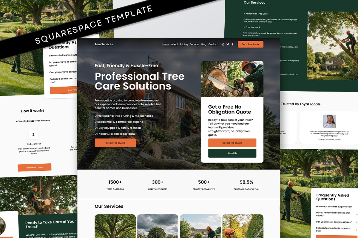 Tree Service Squarespace Template, a Squarespace Template by Template Twist Shop (Photo 1 of 10)