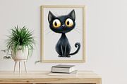 Black Cat Clipart Sublimation, an Illustration by Libby Wishes (Thumbnail 6 of 6)