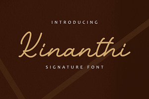 Kinanthi - Signature Font, a Font by Gumrega Studio