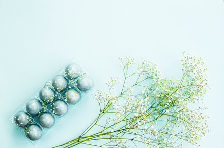 Easter blue background stock photo containing easter and eggs, a Holiday Photo by Valeriia • Svitlini