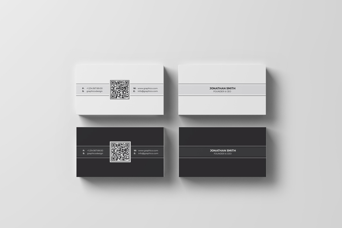 Simple QR Code Business Card 45, a Business Card Template by ND Design (Photo 4 of 7)