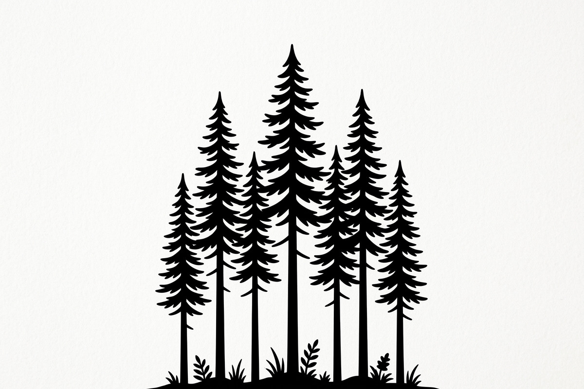 Majestic Pine Trees SVG, a Finance Illustration by Amazin_art (Photo 4 of 41)