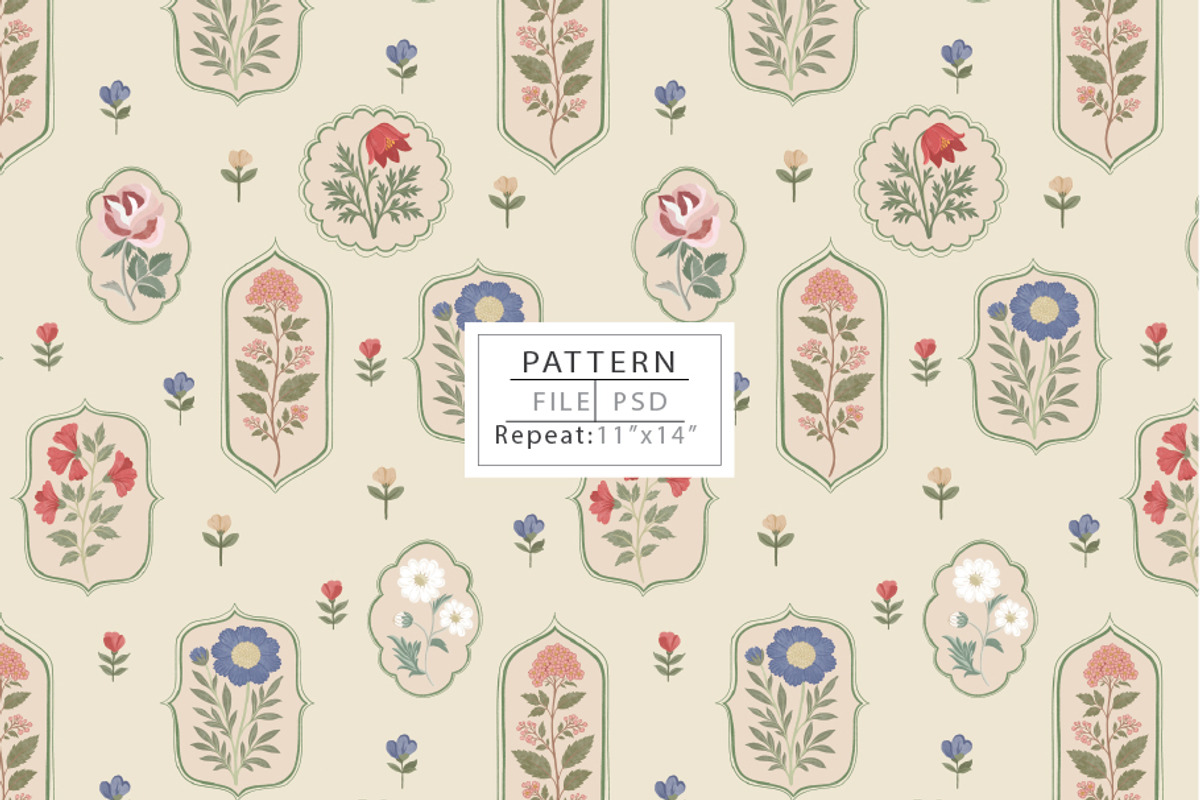 Delicate Tossed Botanical Vignettes, a Pattern Graphic by Print Diaries (Photo 2 of 5)