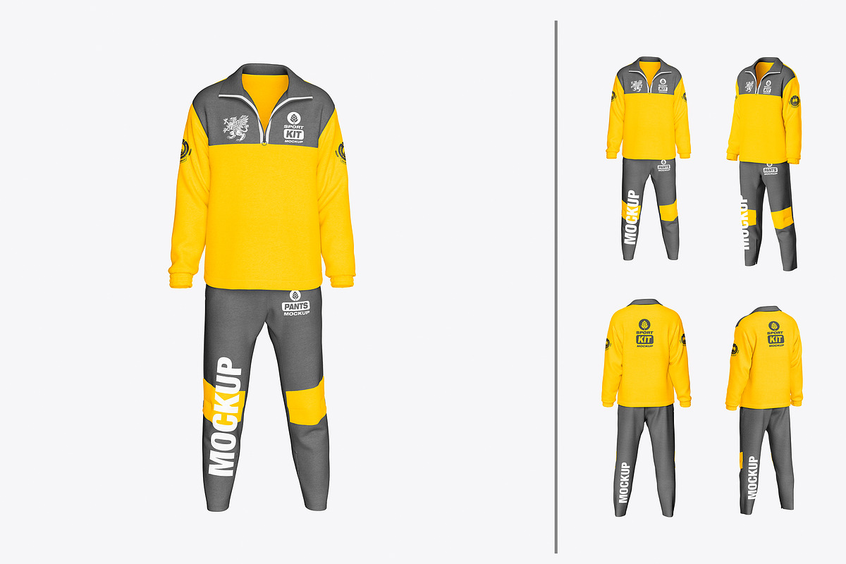 Sport Tracksuit Kit Mockup, an Advertising Mockup by OneVectorStock (Photo 1 of 2)