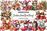 Christmas Animal Break Through Clipa, an Illustration by DreamArtGraphic (Thumbnail 1 of 5)
