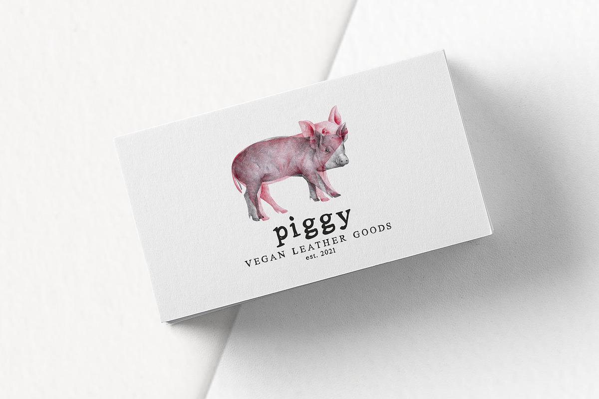 Hand drawn Illustrations Pigs, an Animal Illustration by Greek fonts by nantia.co (Photo 3 of 6)