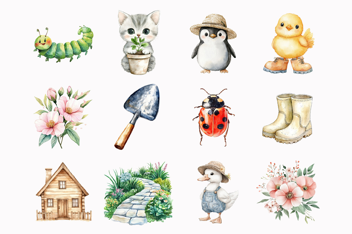 Garden Pals Clipart, a Seasonal Illustration by Design Market (Photo 2 of 5)