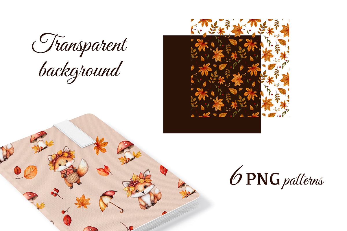 Watercolor Autumn Backgrounds Pack, a Pattern Graphic by ZabolotnaArt (Photo 6 of 7)