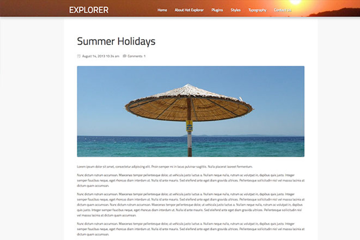Hot Explorer, a WordPress Template by hot-themes (Photo 5 of 5)