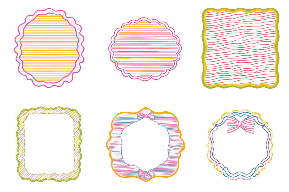 Summer Frames With Bow Ribbon PNG, an Illustration by SinaCreation (Photo 2 of 9)