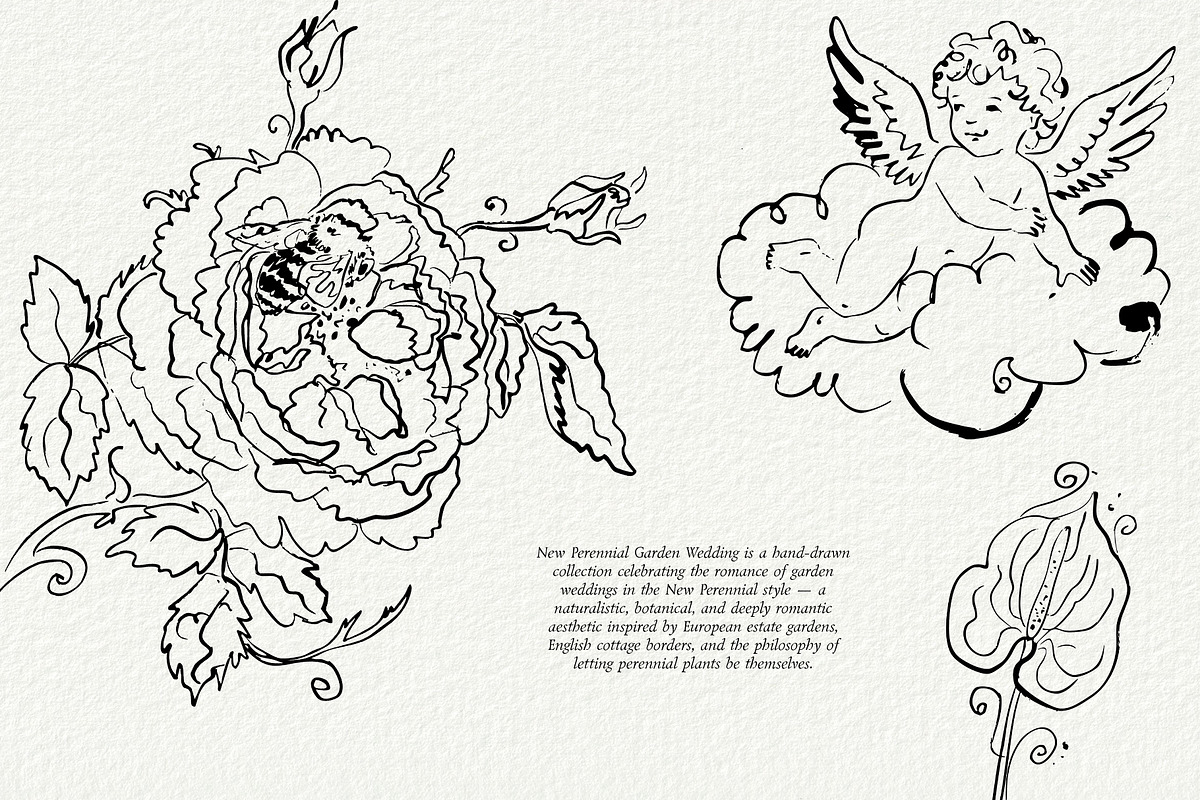 New Perennial Garden Wedding, a Decorative Illustration by divanovskaya_nv (Photo 2 of 27)