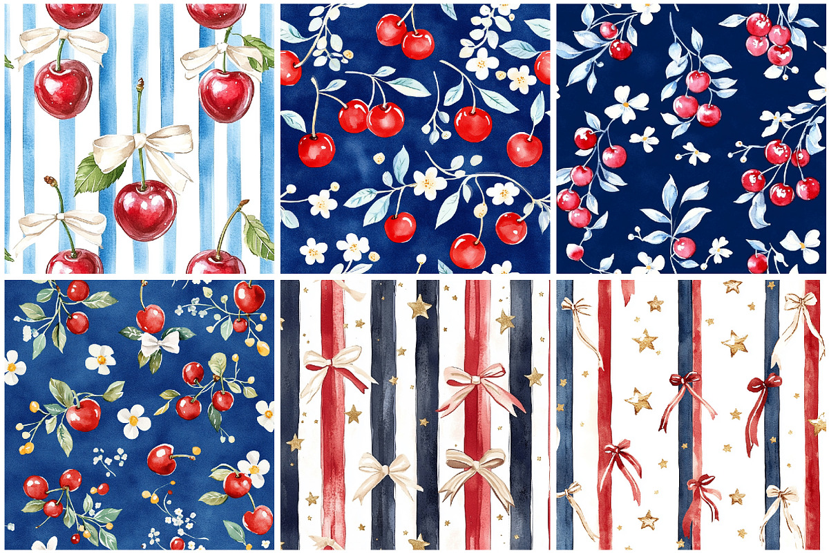 4th of July Patriotic Pattern Bundle, a Pattern Graphic by CitraGraphics (Photo 4 of 7)