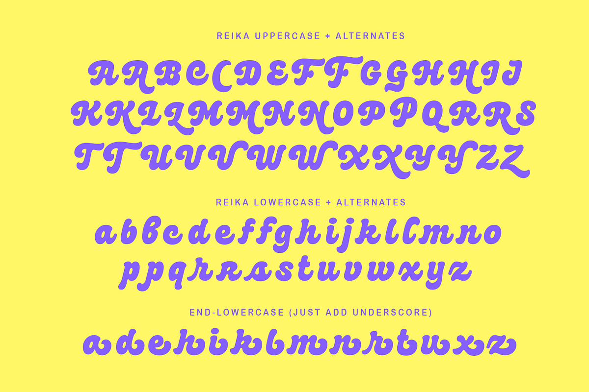 Reika Script, a Script Font by Andrey Sharonov (Photo 13 of 17)