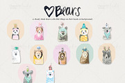 Bears Watercolor, an Illustration by iHeartStudio (Thumbnail 2 of 4)