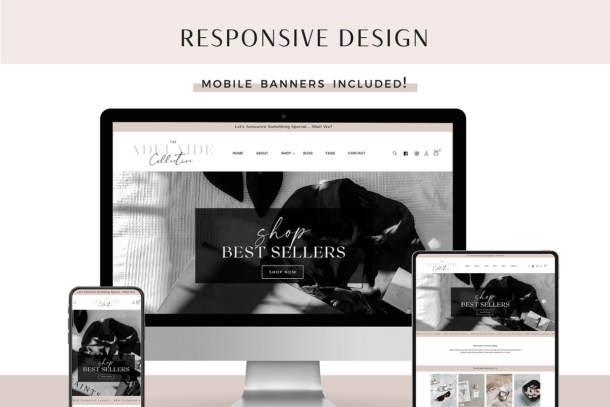 Minimal Shopify Theme, a Shopify Template by Macarons and Mimosas (Photo 6 of 10)