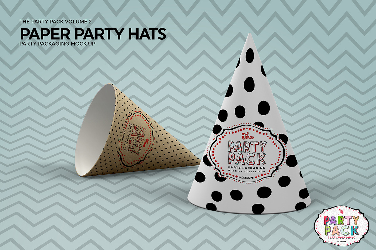 Paper Party Hat Mockup, a Cups & Container Mockup by INCDesign (Photo 5 of 6)