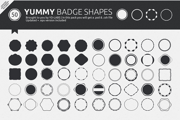 Yummy Badge Shapes