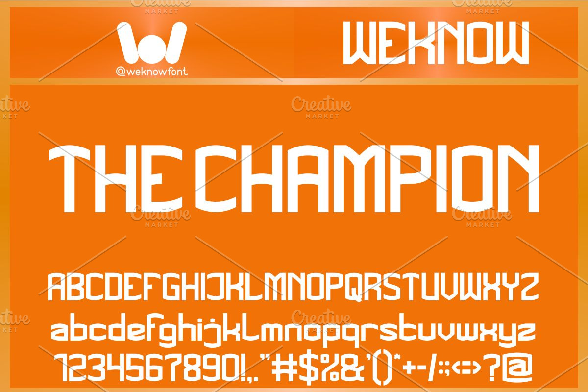 The Champion font, a Sans Serif Font by weknow (Photo 1 of 8)