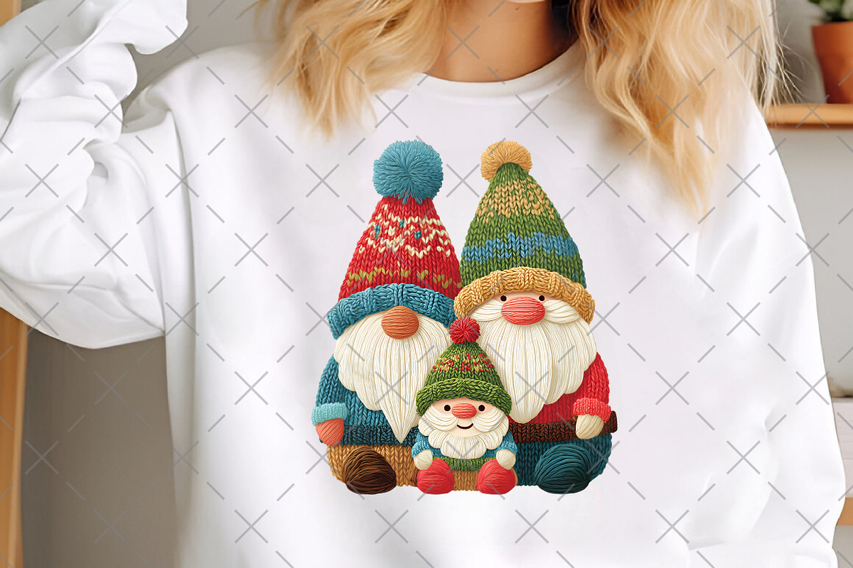Yarn Crochet Christmas Gnomes PNG, an Illustration by Craft Nest (Photo 6 of 6)