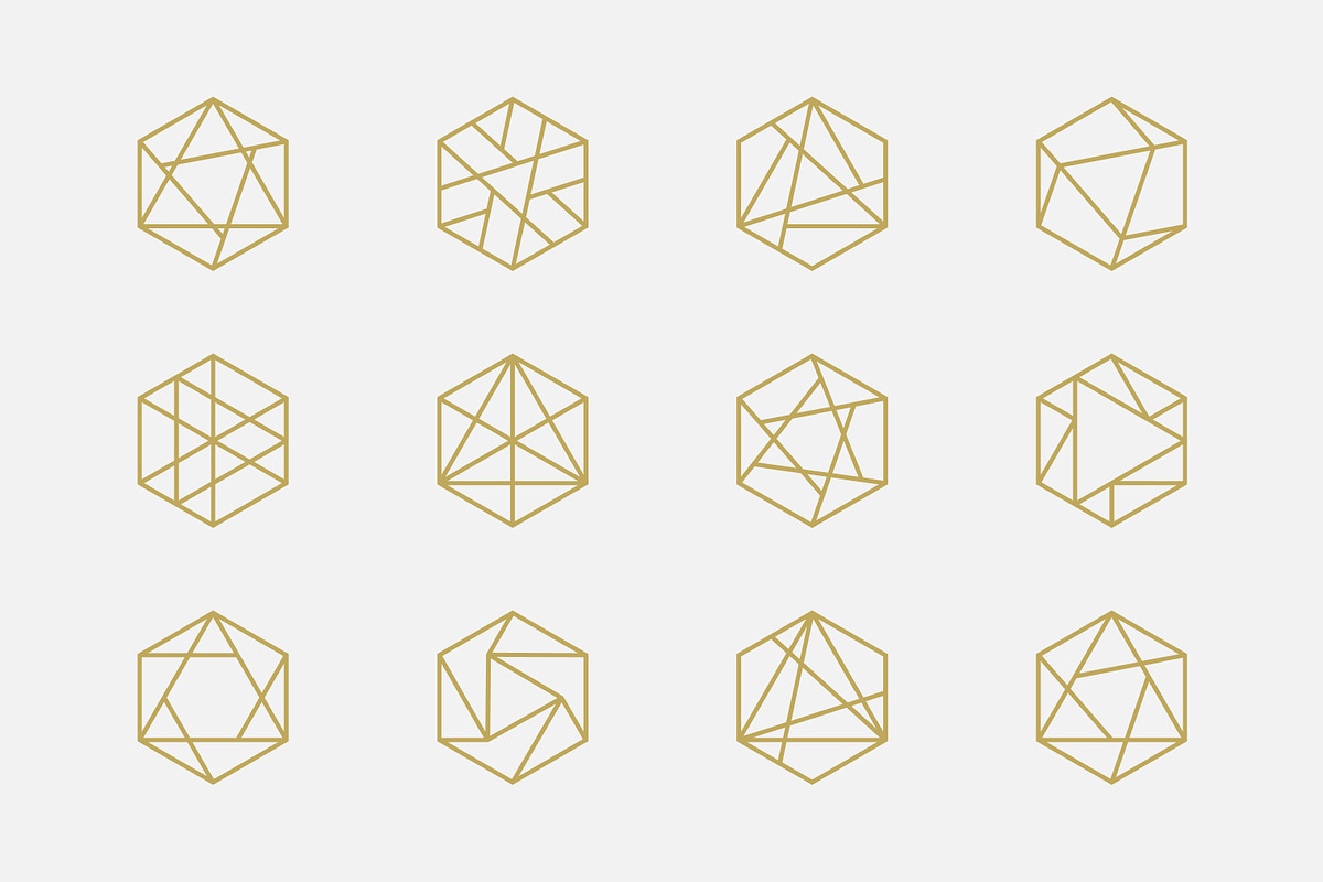 Geometric Line Hexagon Logo Element, a Branding & Logo Template by Signatoro (Photo 2 of 3)