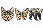 Watercolor Camo Patches Clipart Bund, an Illustration by DreamPrint404 (Thumbnail 5 of 6)