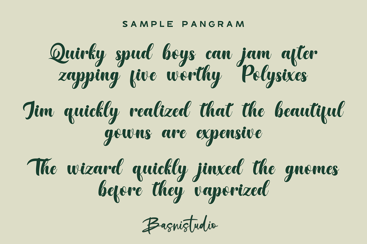 Maichigan Bold Script Font, a Script Font by Basnistudio (Photo 4 of 8)