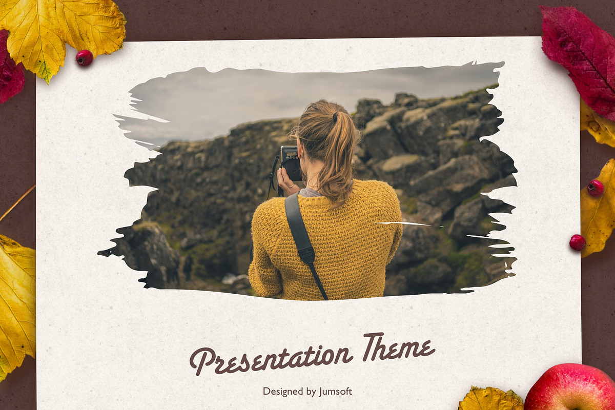 Golden Leaves PowerPoint Theme, a Presentation Template by Jumsoft (Photo 8 of 19)