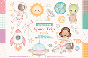Space Trip (Candy) - Cliparts Set, an Illustration by Estudio Daiane Barbosa (Thumbnail 1 of 10)