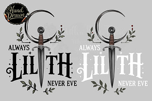 Always Lilith Never Eve Lilith Sigil