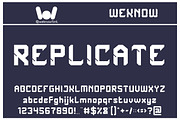 Replicate font, a Font by weknow (Thumbnail 1 of 5)