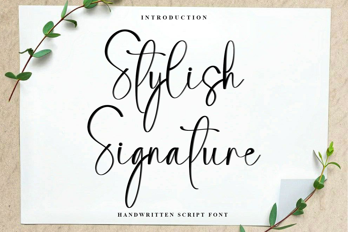 Stylish Signature, a Handwritten Font by InermediaSTUDIO (Photo 1 of 8)