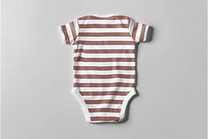 Baby Bodysuit Back View Mockup, a Shirt Mockup by DesignRushMarket