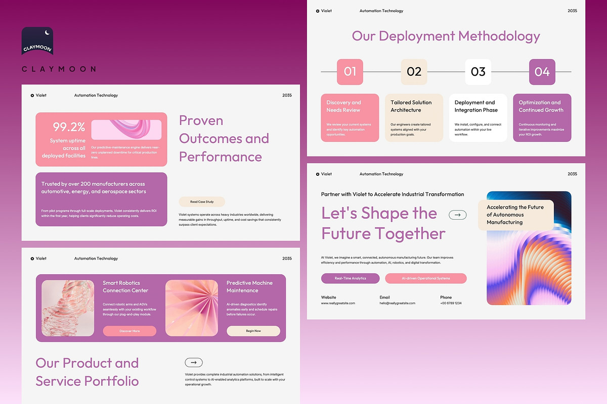 Violet Industrial Automation, a Presentation Template by Claymoon Lab (Photo 7 of 7)