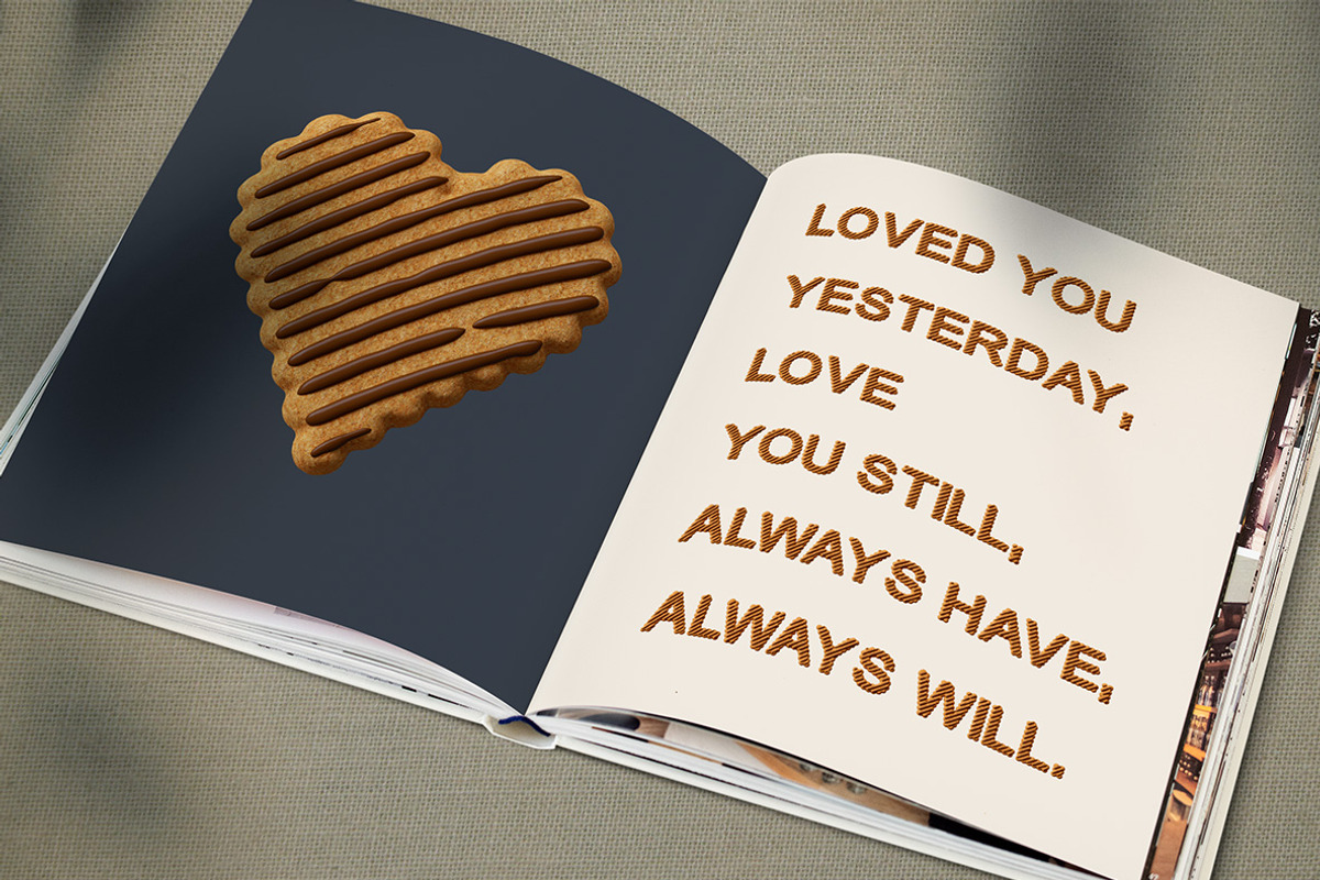 Fudge Stripe Cookies Font, a Serif Font by Handmadefont (Photo 5 of 8)