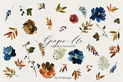 Ginger Ale Watercolor Flowers PNG, a Decorative Illustration by whiteheartdesign (Thumbnail 5 of 7)