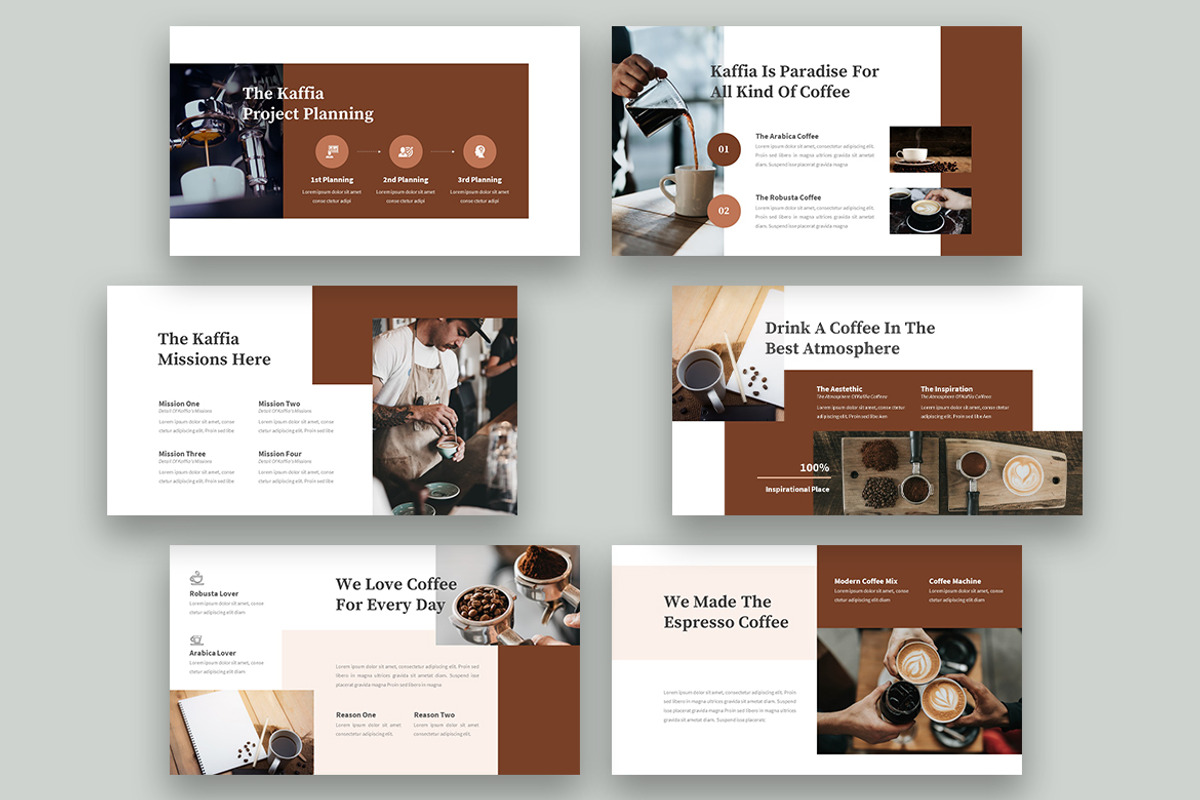 Kaffia - Coffeeshop Powerpoint, a Presentation Template by kerismaker (Photo 4 of 6)