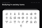 Bullying in society icons, an Outline Icon by Wencory (Thumbnail 2 of 2)