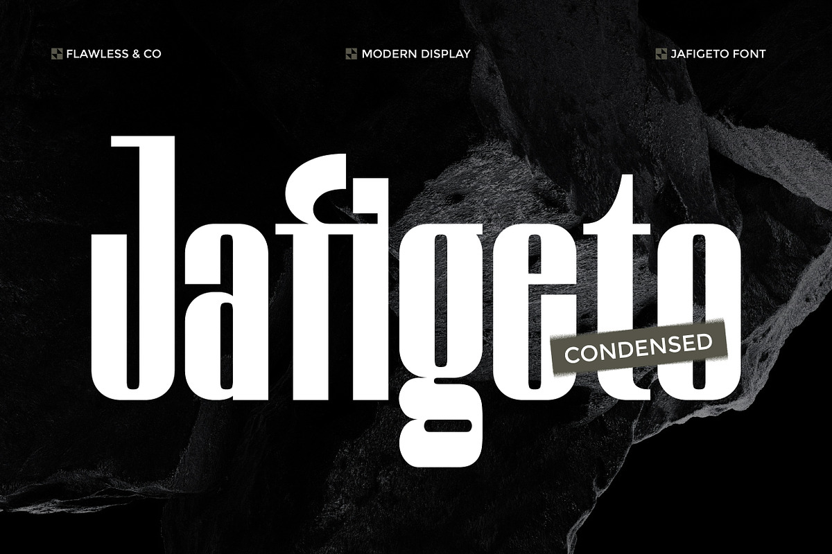 Jafigeto - Condensed Display Font, a Sans Serif Font by Flawless And Co (Photo 1 of 10)