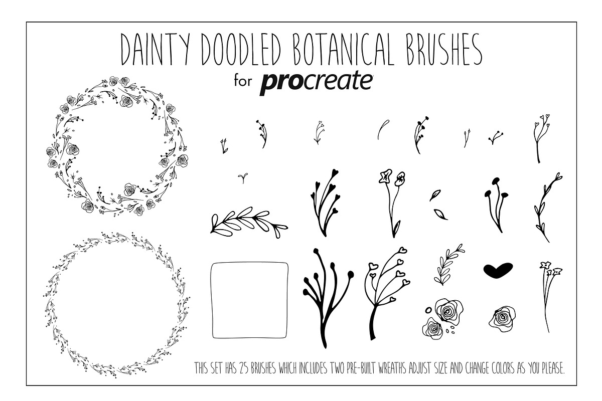 Dainty Doodled Botanicals preview 6
